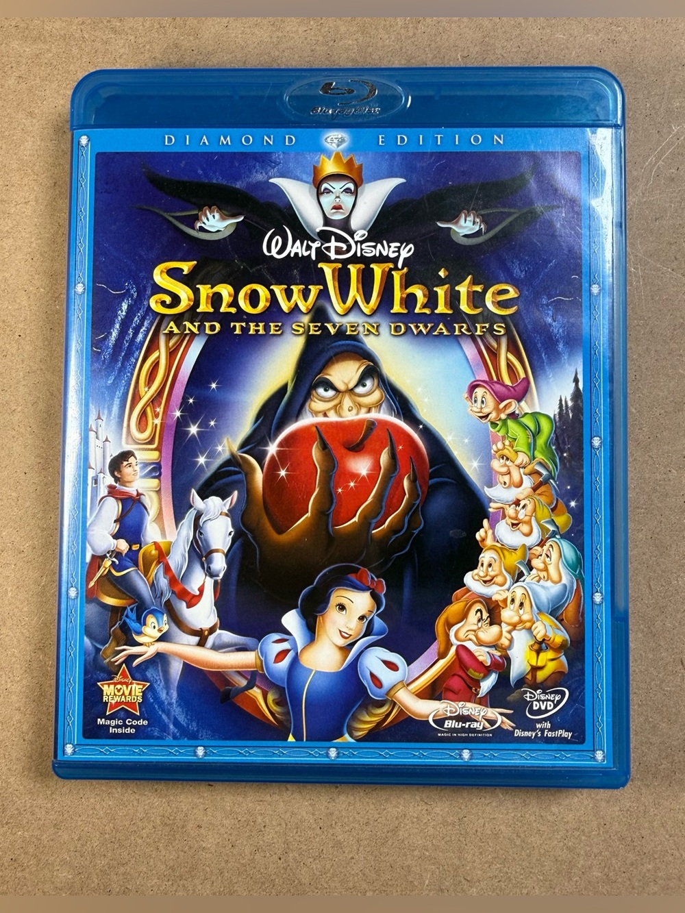 Walt Disney Snow White And The Seven Dwarfs Diamond Edition Blu-ray DVD 3 Disc
